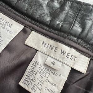 Nine West Black Leather Outerwear